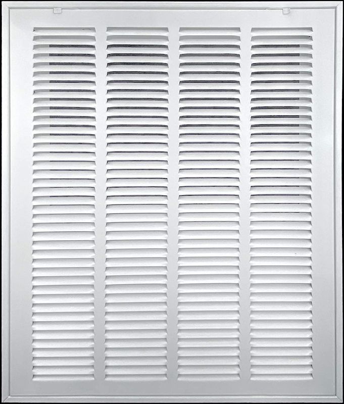 Photo 1 of 20" X 30" Steel Return Air Filter Grille [Removable Face/Door] for 1-inch Filters HVAC Duct Cover Grill, White