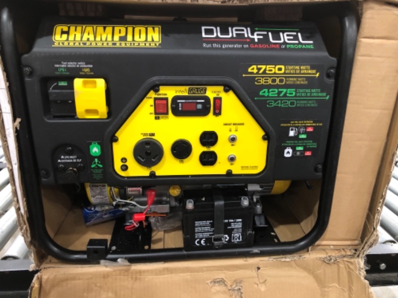 Photo 7 of 3800W/4750W Generator, 224cc, CARB Compliant - Champion Power