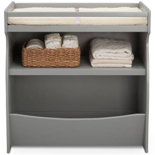 Photo 1 of Delta Children 2-in-1 Changing Table and Storage Unit, Gray