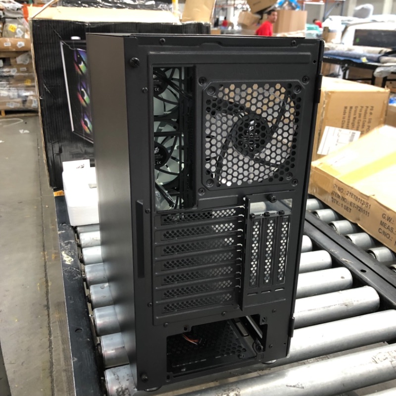 Photo 1 of 1STPLAYER Gaming PC Case ATX Mid-Tower with Stainless Steel Panel,PC Gaming Case with USB3.0/USB2.0/Audio Ports and 6pcs 140mm ARGB Fans
