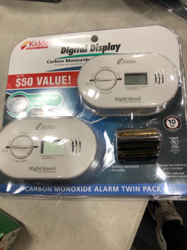 Photo 2 of Twin Value Pack CO Alarm with Digital Display - UNTESTED