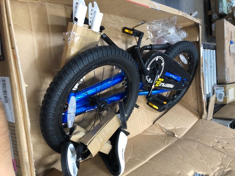 Photo 1 of RoyalBaby Kids Bike Boys Girls Freestyle Bicycle 16 Inch with Training Wheelswith Kickstand Childs Bike Blue Red White Pink Green Orange