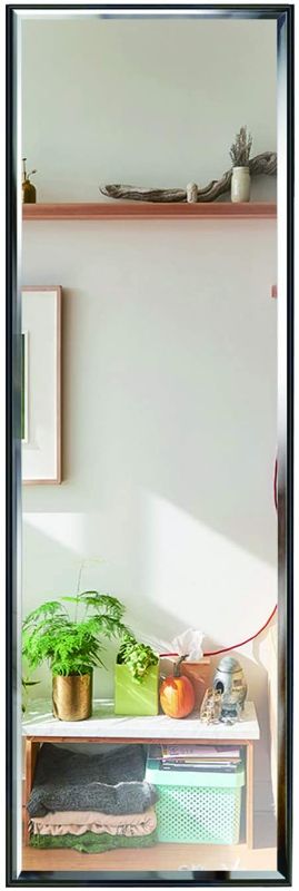 Photo 1 of 14x48 Inch Full Length Mirror Wall Mounted, Large Body Mirror with Rectangular Framed for Bedroom Bathroom Living Room Decor, Black
