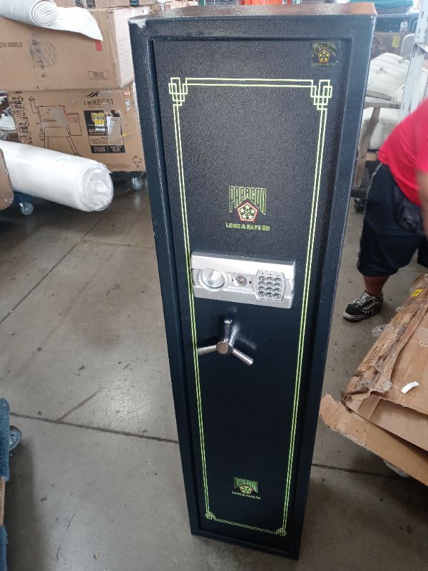 Photo 3 of 7501 Paragon Lock  Safe Electronic 5 Gun Rifle Safe 426cf Gun Cabinet for Firearms

PARTS ONLY//LOCKED//MISSING KEYS AND MANUAL