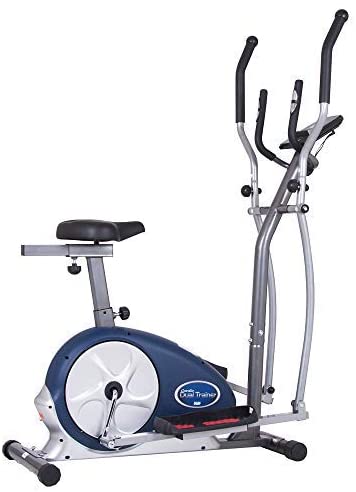 Photo 1 of Body Champ 2-in-1 Upright Exercise Bike and Elliptical Trainer with Seat, Heart-Rate Monitor, and Programmable LCD Console, BRM3671
