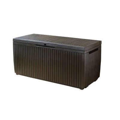 Photo 1 of 80gal Springwood Outdoor Resin Storage Deck Box Brown - Keter

//MISSING COMPONENTS 