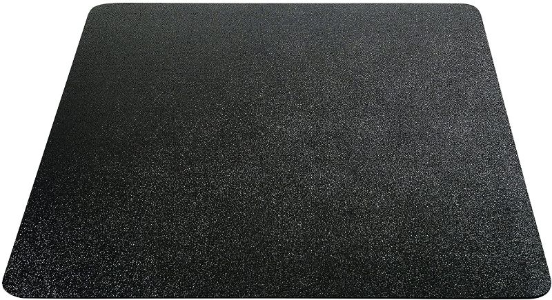 Photo 1 of Deflecto EconoMat Chair Mat, Non-Studded for Hard Floors, Straight Edge, 46 x 60, Black (CM21442FBLKCOM)