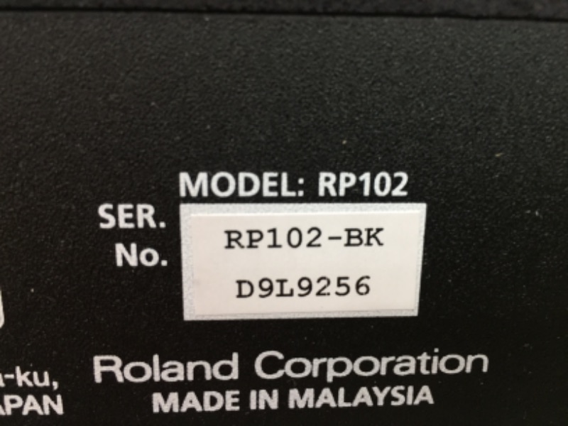 Photo 4 of Roland RP102 88-key Weighted Keyboard Digital Piano with Bluetooth, Black


//tested, working!//damaged //missing hardware 