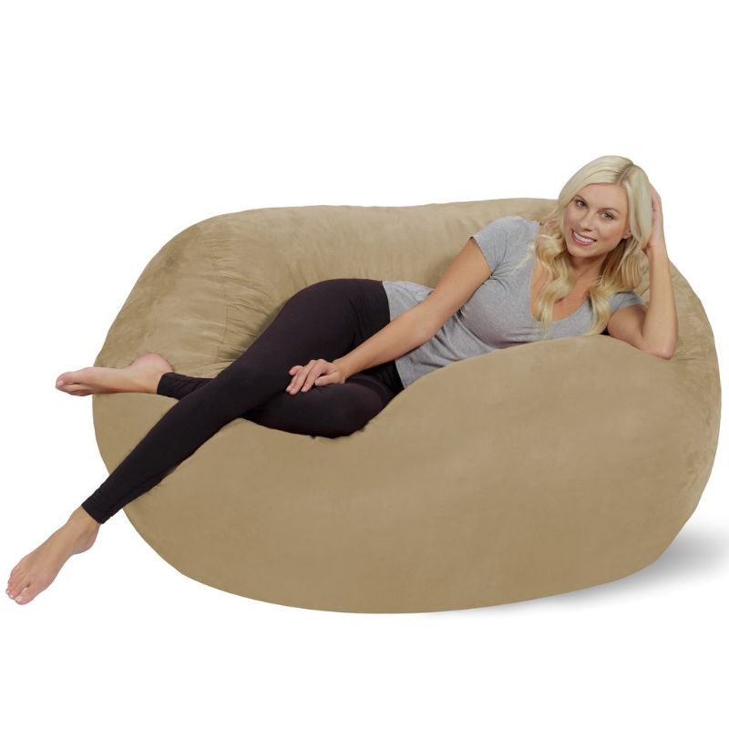 Photo 1 of Bean Bag Town Relax Sacks 5ft' Oversized Bean Bag Chair - Camel Tan