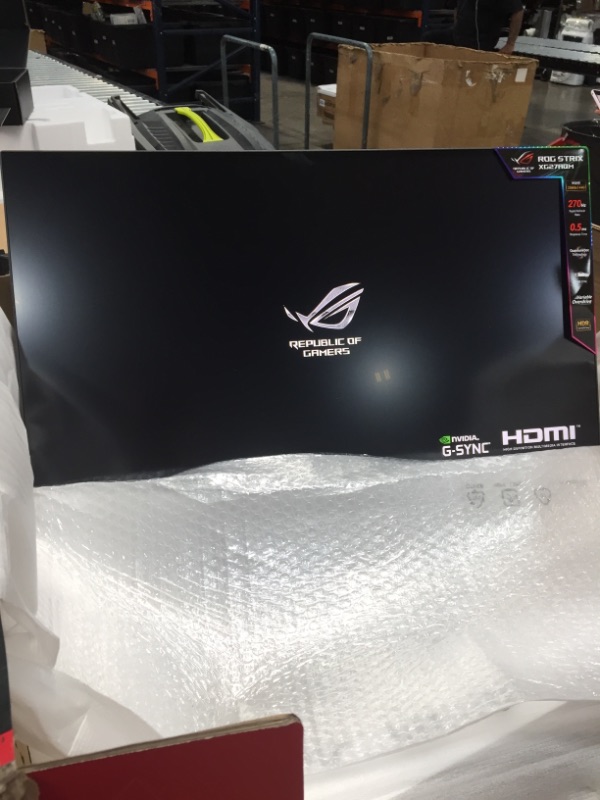 Photo 2 of ASUS ROG Strix 27” 2K HDR Gaming Monitor (XG27AQM) - WQHD (2560 x 1440), Fast IPS, 270Hz, 0.5ms, Extreme Low Motion Blur Sync, G-SYNC Compatible, DisplayHDR 400, Eye Care, DisplayPort, HDMI, USB 3.0
