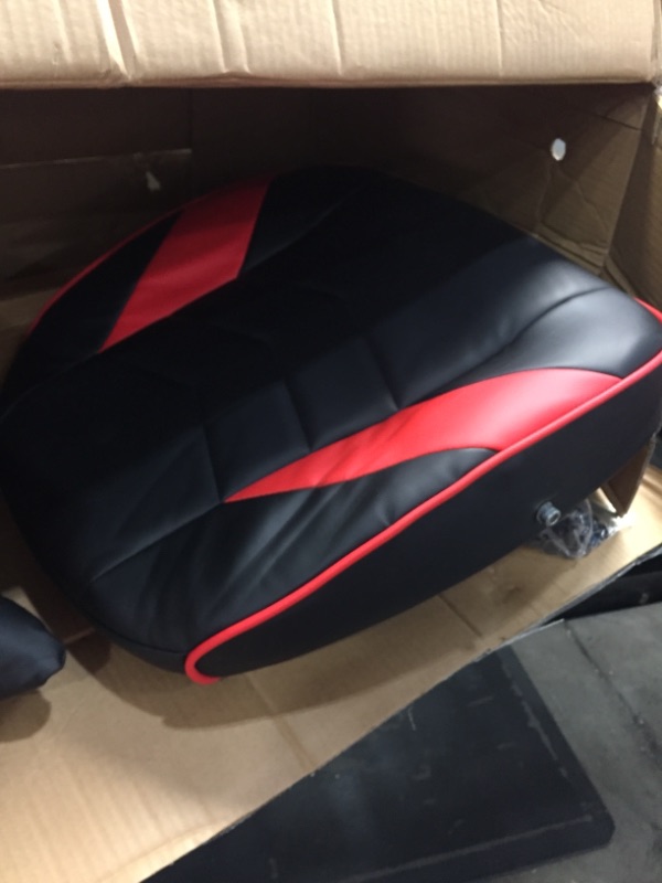 Photo 3 of Respawn 110 Racing-Style Bonded Leather Gaming Chair, Red/Black

//used //previously open //dirty //miss components // loose hardware  