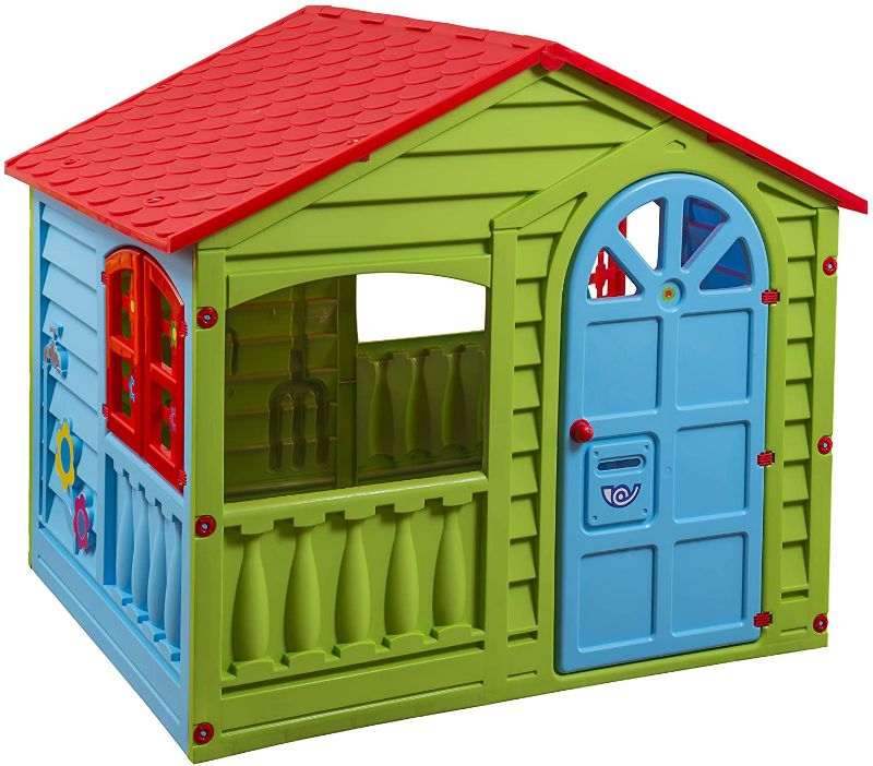 Photo 1 of PalPlay Colorful Fun House, Medium, Green/Red/Blue
