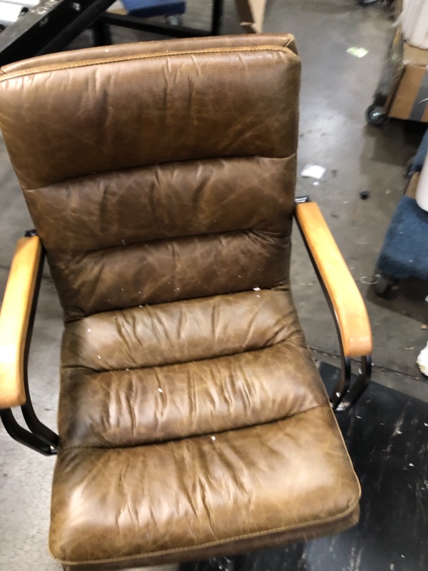 Photo 3 of Acme Furniture Harith Top Grain Leather Office Chair in Retro Brown