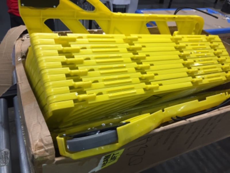 Photo 2 of AmazonCommercial Expandable Mobile Barricade System, Yellow
