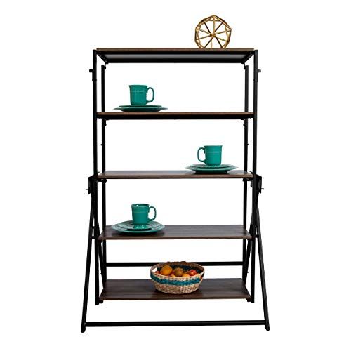 Photo 1 of Origami Modern 2 in 1 Shelf to Table Style, Organizer Deco Rack Magically Turn to a Table/desk in a Second, Fully Assembled, Origami Patent Pending, B
