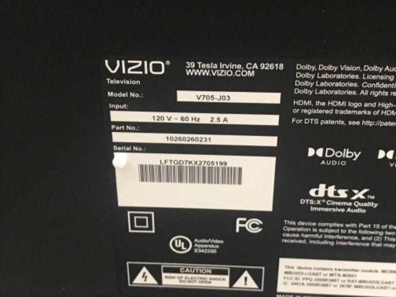 Photo 2 of ***SHUTS OFF AFTER 10-20 MINS*** Vizio V-Series 70" Class 4K HDR Smart TV - V705-j03