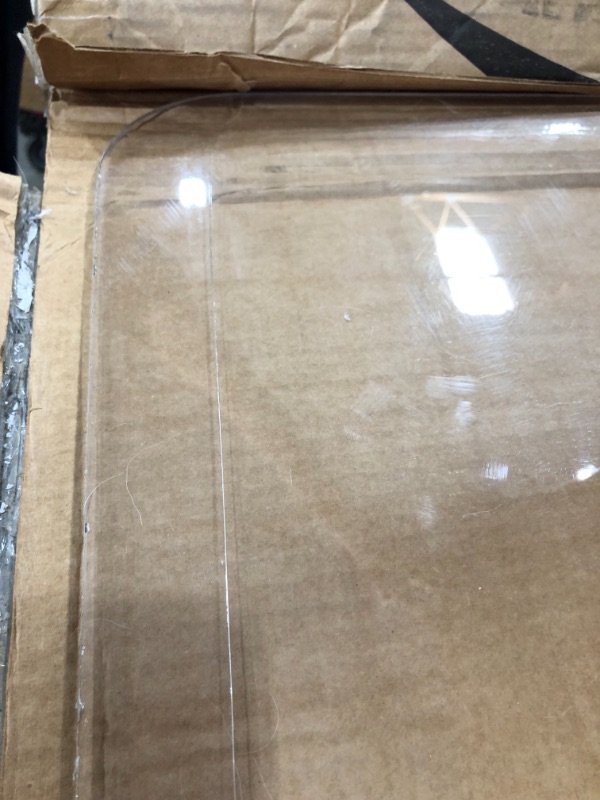 Photo 3 of  Crystal Clear 1/5" Thick 47" x 40" Heavy Duty Hard Chair Mat, Can be Used on Carpet or Hard Floor
//damaged due to shipping 