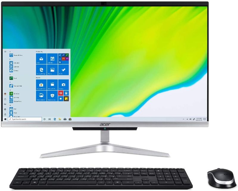 Photo 1 of Acer Aspire C24-963-UA91 AIO Desktop, 23.8" Full HD Display, 10th Gen Intel Core i3-1005G1, 8GB DDR4, 512GB NVMe M.2 SSD, 802.11ac Wi-Fi 5, Wireless Keyboard and Mouse, Windows 10 Home 
