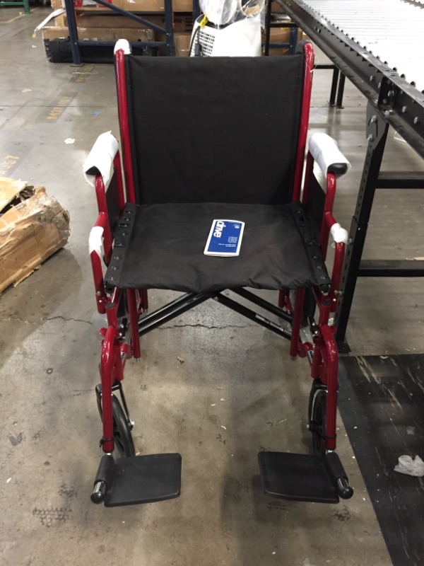 Photo 2 of Bariatric Heavy Duty Transport Wheelchair with Swing Away Footrest 22 Inch