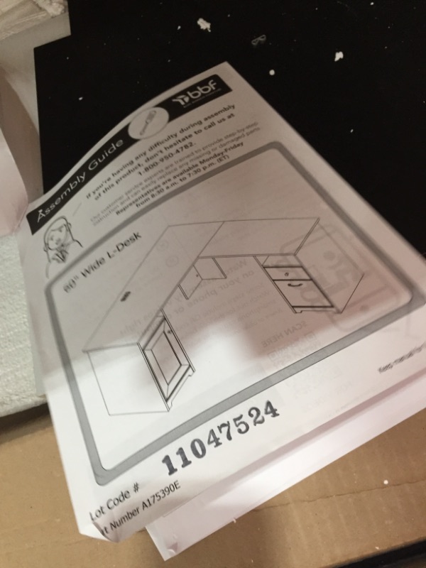 Photo 1 of 60W L Shaped Computer Desk
INCOMPLETE BOX 1 OF 2 ONLY