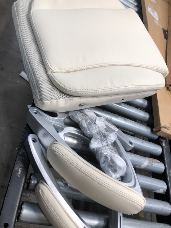 Photo 1 of Serta AIR Health and Wellness Executive Office Chair, High Back Big and Tall Ergonomic for Lumber Support Task Swivel, Bonded Leather, Cream
