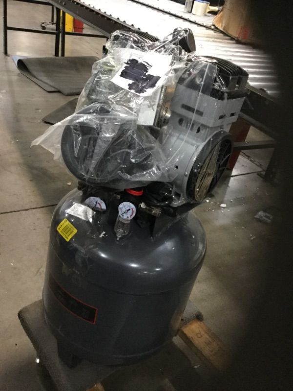 Photo 1 of parts only
XtremepowerUS Pro-Series 1.5 Hptra Quiet & Oil-Free Air Compressor Powerful Vertical Tank 13 Gallons W/Air Regulator gauges and other parts have major damage.
