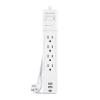 Photo 1 of 5 ft. 2 USB-A, 1 USB-C 1500J 4-Outlet Surge Protector
