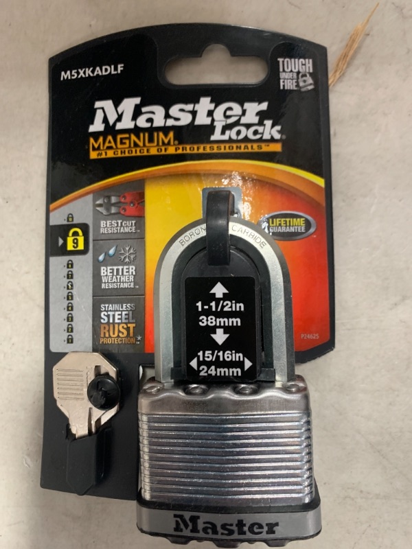 Photo 2 of Master Lock M5XKADLF 2 in. Padlock 1.50 Shackle