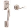 Photo 1 of Avalon Satin Nickel Handle Only without Deadbolt with Tustin Door Lever with Microban Antimicrobial Technology
