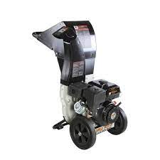 Photo 1 of 5.25 in. x 3.75 in. Dia Gas Powered Chipper-Shredder 445 cc 120-Volt Electric Start Pro Duty Top Discharge
