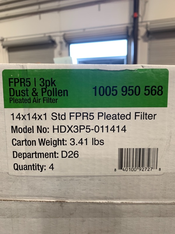 Photo 2 of 14 x 14 x 1 Standard Pleated Air Filter FPR 5 4 3-Packs
