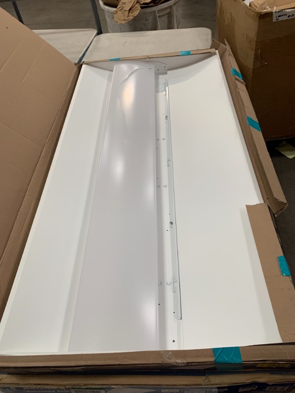 Photo 2 of 2 ft. x 4 ft. 64-Watt Equivalent Integrated LED White Center Lens Troffer, 4000K Bright White