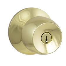 Photo 1 of Brandywine Polished Brass Keyed Entry Door Knob
