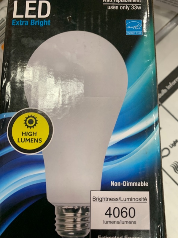 Photo 2 of Feit Electric A21 E26 (Medium) LED Bulb Daylight 300 Watt Equivalence 1 pk