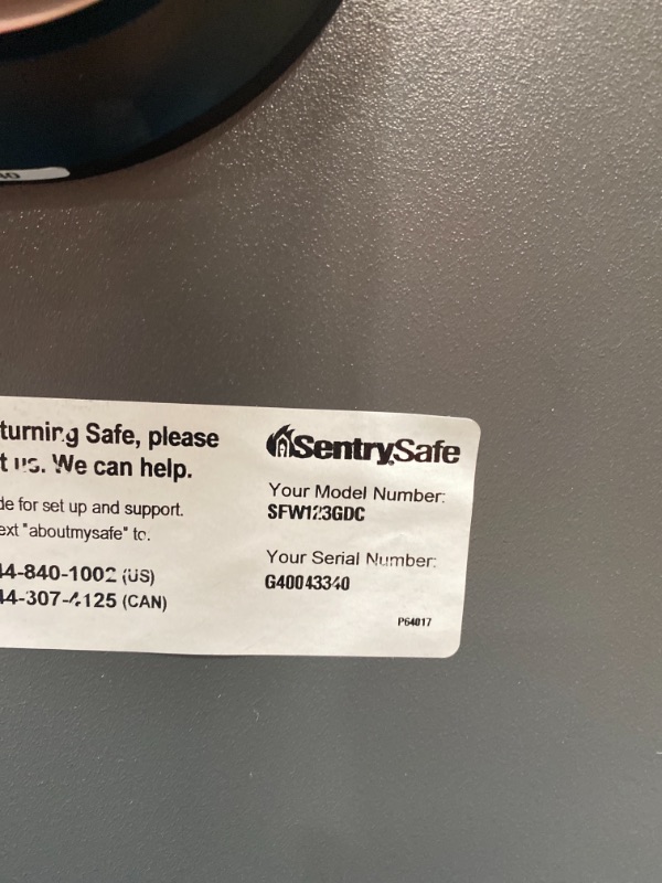 Photo 3 of Sentry Fire-Safe Electronic Lock Business Safes, Grey DAMAGED FROM SHIPPING PLEASE SEE PHOTOS 