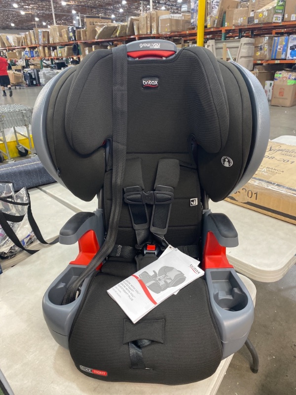 Photo 2 of Britax Grow with You ClickTight Plus Harness-2-Booster Car Seat, Jet Safewash Fabric 
