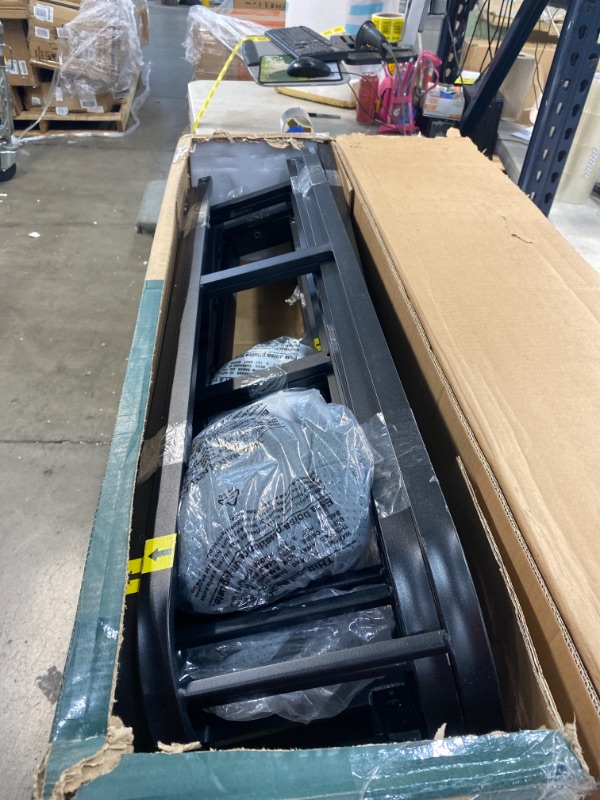 Photo 3 of ZINUS 9 Inch Metal Smart Box Spring / Mattress Foundation / Strong Metal Frame / Easy Assembly KING AS IS USED, HARDWARE NOT IN ORIGINAL PACKAGING PLEASE SEE PHOTOS  SOME LEGS BENT 