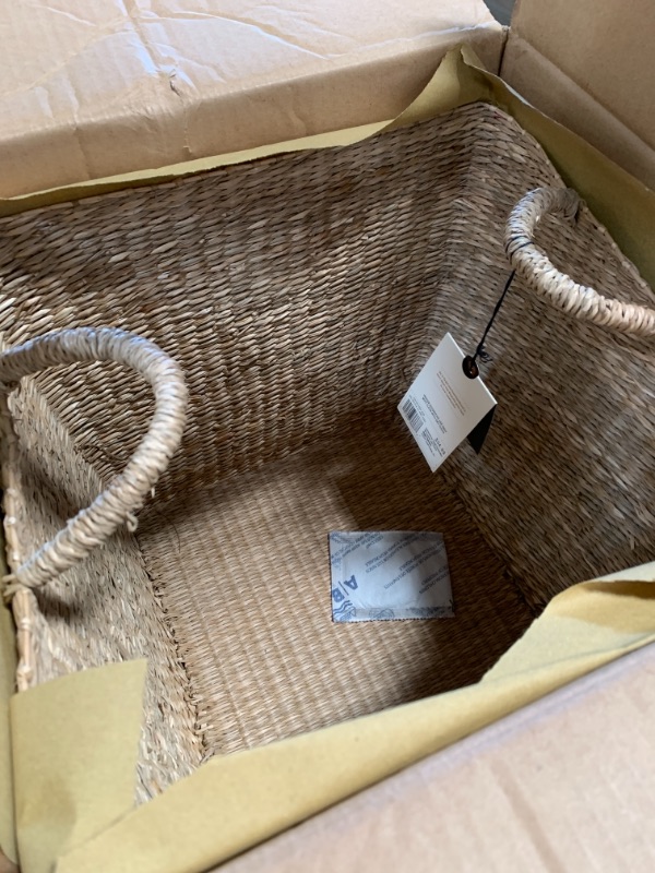 Photo 1 of Woven Seagrass Basket with Handles - Hearth & Hand™ with Magnolia