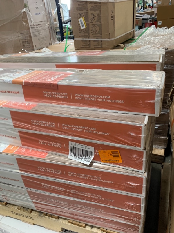 Photo 1 of Pergo Outlast+ 6.14 in. W Honeysuckle Oak Waterproof Laminate Wood Flooring (16.12 Sq. ft./Case) 27 cases 