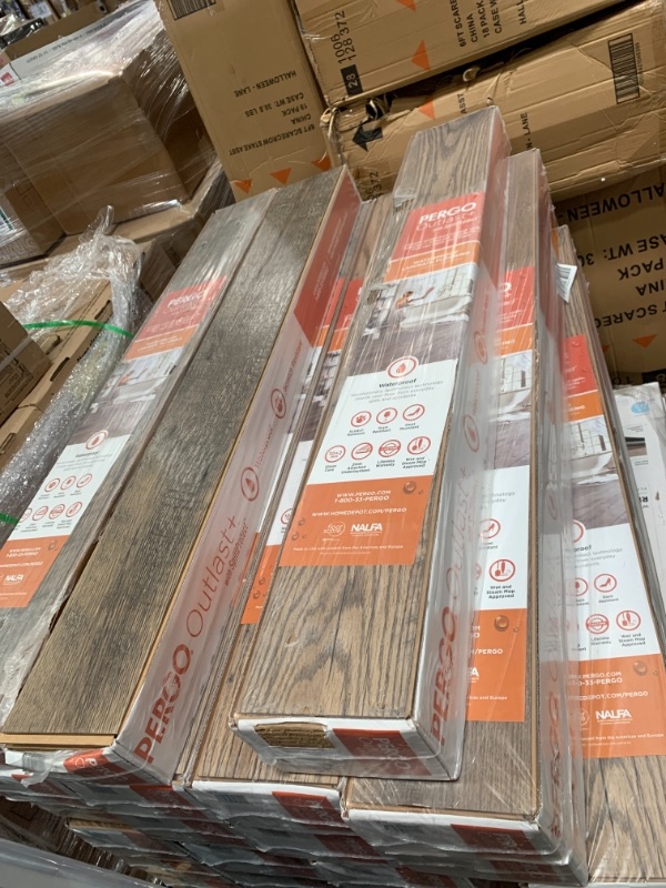 Photo 1 of Pergo Outlast+ 6.14 in. W Honeysuckle Oak Waterproof Laminate Wood Flooring (16.12 Sq. ft./Case) 27 cases 