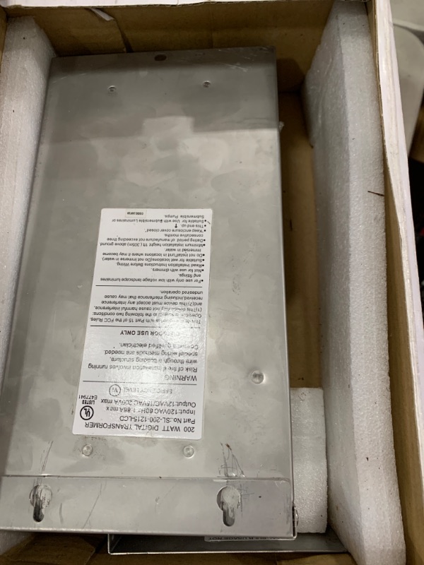 Photo 1 of Commercial Electric Low Voltage 200-Watt Stainless Steel Landscape Transformer