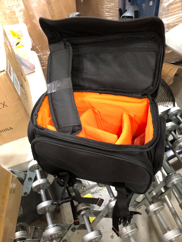 Photo 1 of Amazon Basics Large DSLR Gadget Bag (Orange interior)
