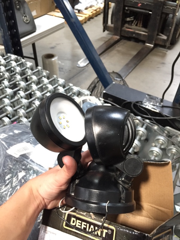 Photo 2 of 180° Black Motion Activated Outdoor Integrated LED Twin Head Flood Light
USED 