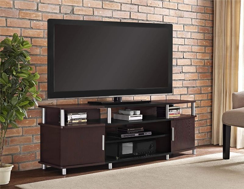 Photo 1 of Ameriwood Home Carson TV Stand for TVs up to 70", Cherry PREVIOUSLY OPENED
