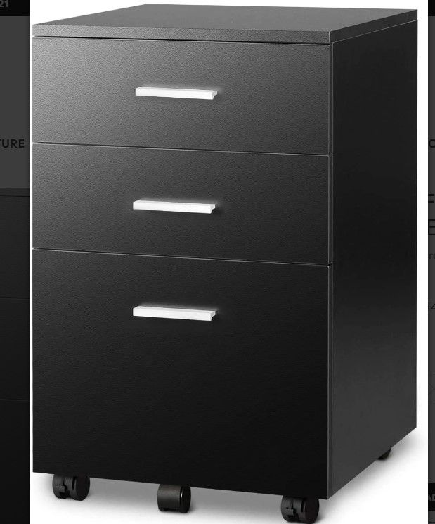 Photo 1 of **PARTS ONLY ** DEVAISE 3 drawer wood file cabinet with eco-friendly wood board is perfect for office, home, or studio.
