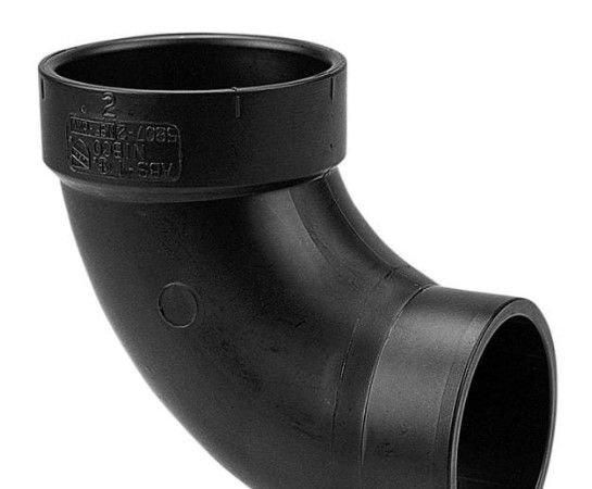 Photo 1 of 4 in. ABS DWV 90-Degree Hub x Hub Street Elbow
