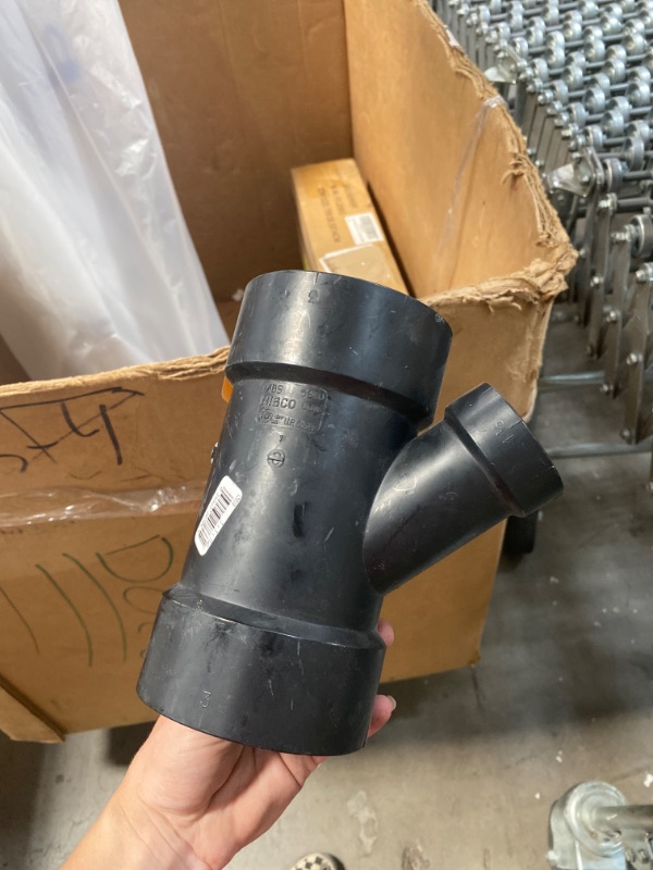 Photo 1 of NIBCO 3 in. x 3 in. x 1-1/2 in. ABS DWV 45-Degree All Hub Reducing Wye