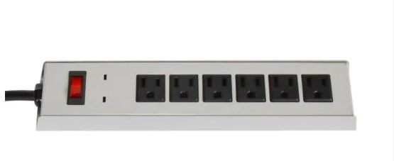 Photo 1 of 4 ft. 6-Outlet All Metal Surge Protector
