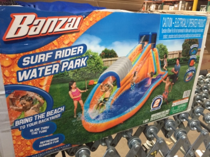 Photo 3 of Banzai Surf Rider Kids Inflatable Backyard Outdoor Aqua Water Slide Splash Park