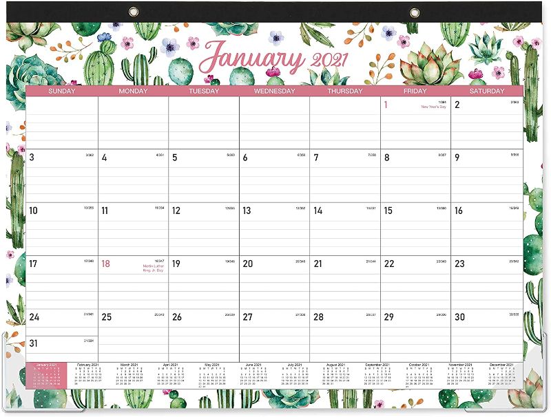 Photo 1 of Desk Calendar 2021 - January 2021 - December 2021, 22 x 16.8 Inch, 12 Month Large Desk Calendar, Monthly or Wall Desk Calendar, Large Blocks with Lined Paper, Perfect for Planning and Organization for the home or office
10 PACK